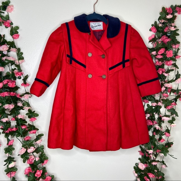 Rothschild Other - 🌹Rothschild Red Black Toddler Girls Wool Coat 4t